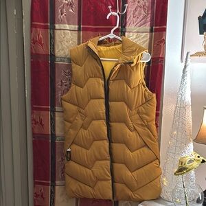 Women's Mustard Yellow Puffer Vest